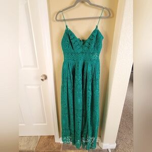 Green Size 6 ASOS tall lace dress
